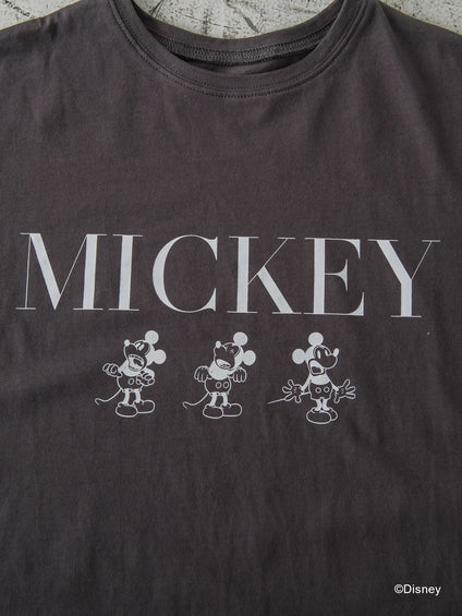 【DISNEY/ディズニー ミッキーマウス】MICKEYオーバーサイズTシャツ《洗濯機で洗える》