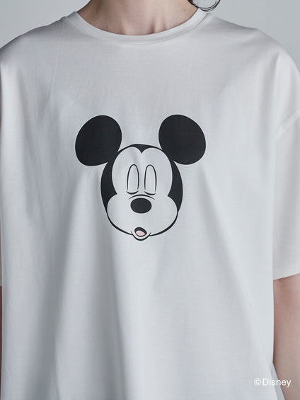 【BIOGRACE】ミッキーマウスTシャツ≪クローズアイ/洗濯機で洗える≫