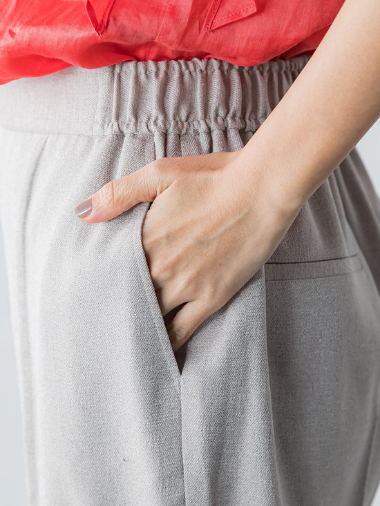 アリシアリノスタイルアップワイドパンツ≪洗濯機で洗える/シワになりにくい/ストレッチ/セットアップ≫