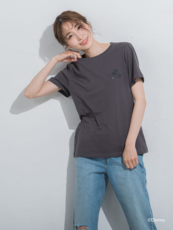 【DISNEY/ディズニー ミッキーマウス】MICKEYコンパクトサイズTシャツ《洗濯機で洗える》