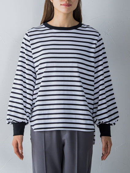 【LOVEFESTA】パフスリーブロングTシャツ≪洗濯機で洗える≫