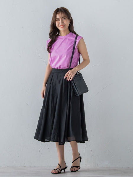 フレンチスリーブカットソー ≪手洗い可能≫