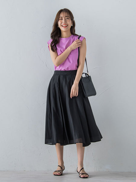 フレンチスリーブカットソー ≪手洗い可能≫