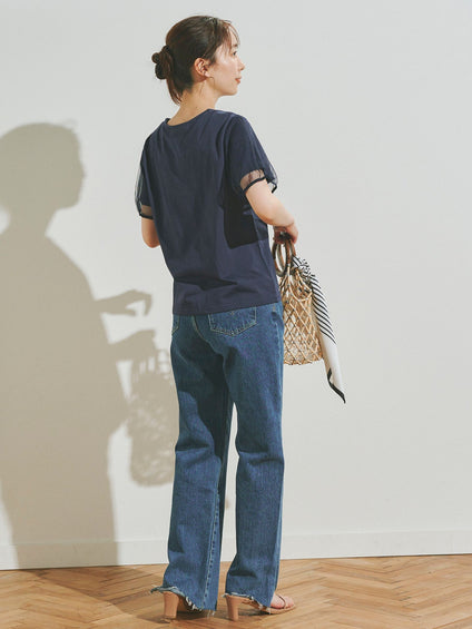 チュールビスチェ付きTシャツ