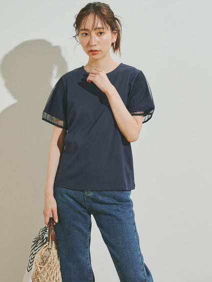 チュールビスチェ付きTシャツ