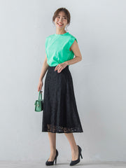 フレンチスリーブカットソー ≪手洗い可能≫