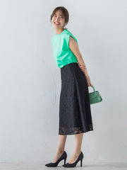 フレンチスリーブカットソー ≪手洗い可能≫