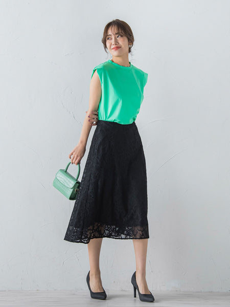 フレンチスリーブカットソー ≪手洗い可能≫