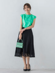 フレンチスリーブカットソー ≪手洗い可能≫