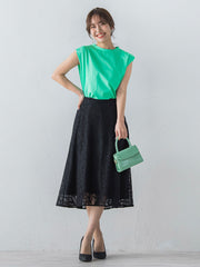 フレンチスリーブカットソー ≪手洗い可能≫