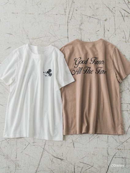 【DISNEY/ディズニー ミッキーマウス】MICKEYコンパクトサイズTシャツ《洗濯機で洗える》