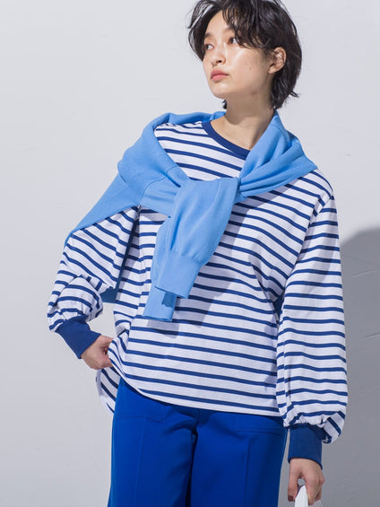 【LOVEFESTA】パフスリーブロングTシャツ≪洗濯機で洗える≫
