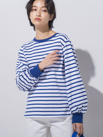 【LOVEFESTA】パフスリーブロングTシャツ≪洗濯機で洗える≫