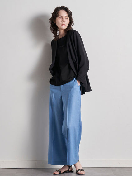【極】シワになりにくいファージュストレッチパンツ《吸湿速乾/洗濯機で洗える》