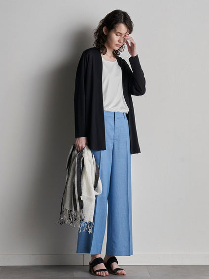 【大きいサイズ】【極】シワになりにくいファージュストレッチパンツ《吸湿速乾/洗濯機で洗える》