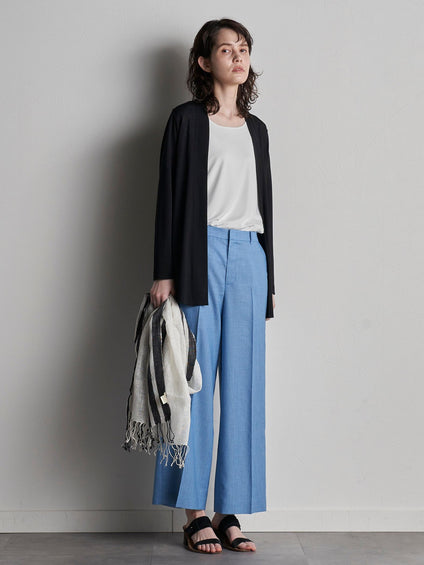 【大きいサイズ】【極】シワになりにくいファージュストレッチパンツ《吸湿速乾/洗濯機で洗える》