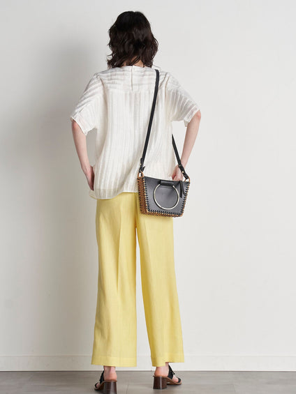 【極】シワになりにくいファージュストレッチパンツ《吸湿速乾/洗濯機で洗える》