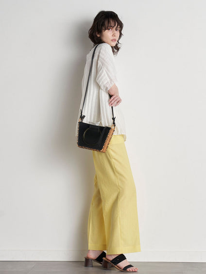 【極】シワになりにくいファージュストレッチパンツ《吸湿速乾/洗濯機で洗える》