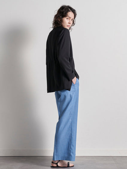 【大きいサイズ】【極】シワになりにくいファージュストレッチパンツ《吸湿速乾/洗濯機で洗える》