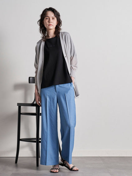 【大きいサイズ】【極】シワになりにくいファージュストレッチパンツ《吸湿速乾/洗濯機で洗える》