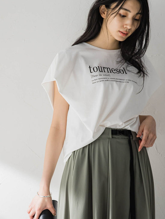 プレーティングタックプリントTシャツ≪洗濯機で洗える≫