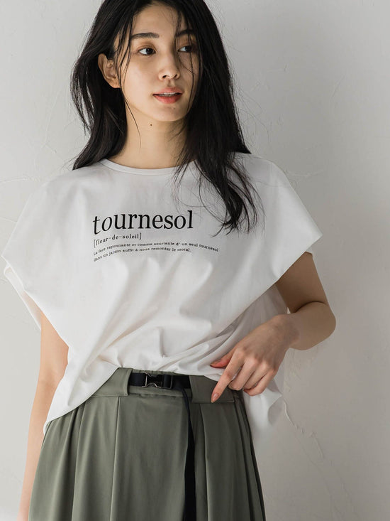 プレーティングタックプリントTシャツ≪洗濯機で洗える≫