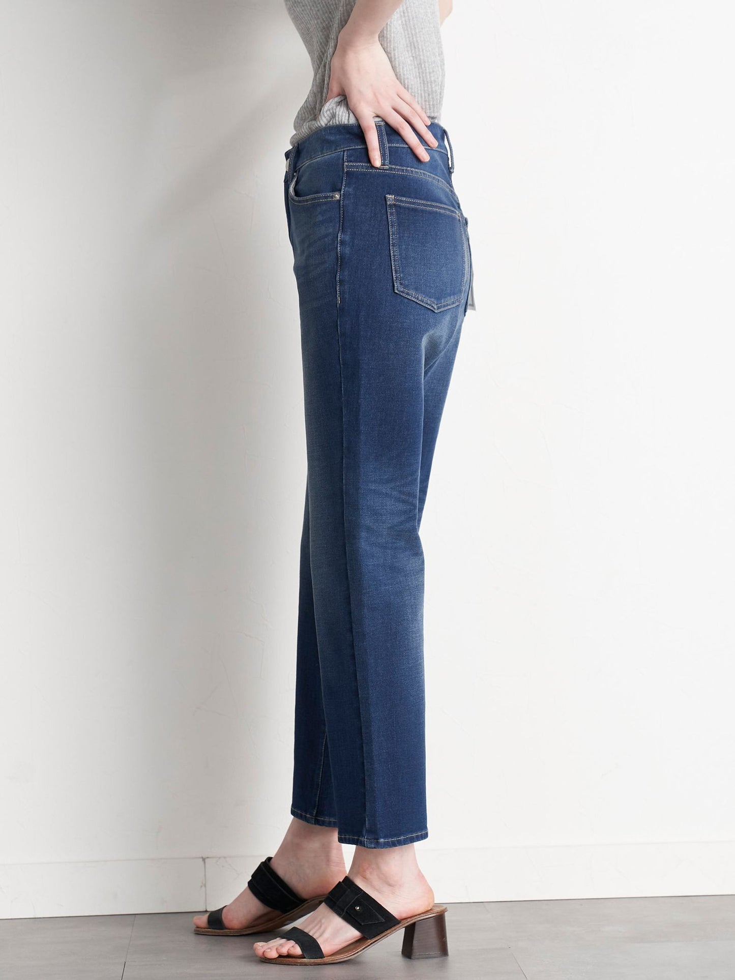 【大きいサイズ】イスコマルチ4WAYデニムパンツ≪洗濯機で洗える≫