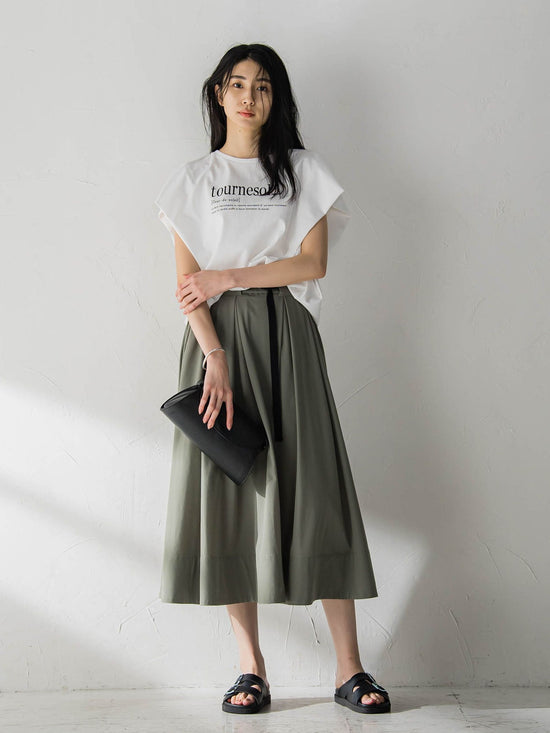 プレーティングタックプリントTシャツ≪洗濯機で洗える≫