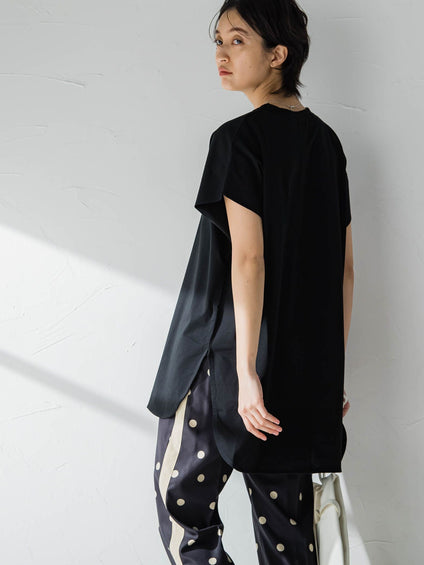 無地タックTシャツ≪洗濯機で洗える≫