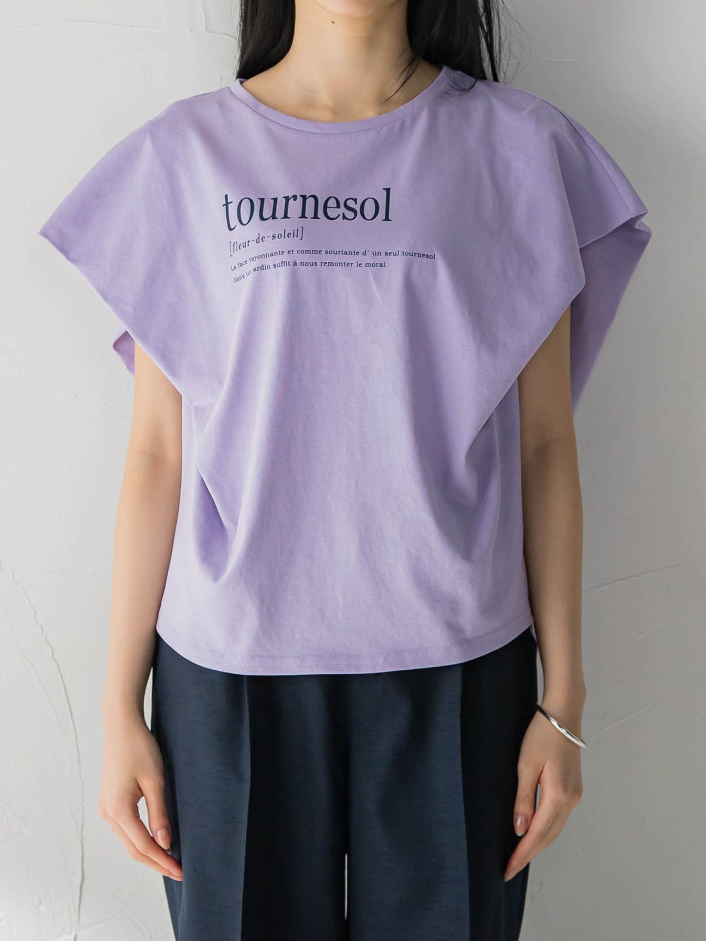 プレーティングタックプリントTシャツ≪洗濯機で洗える≫