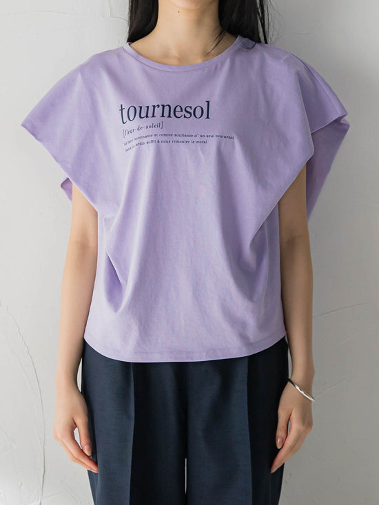 プレーティングタックプリントTシャツ≪洗濯機で洗える≫
