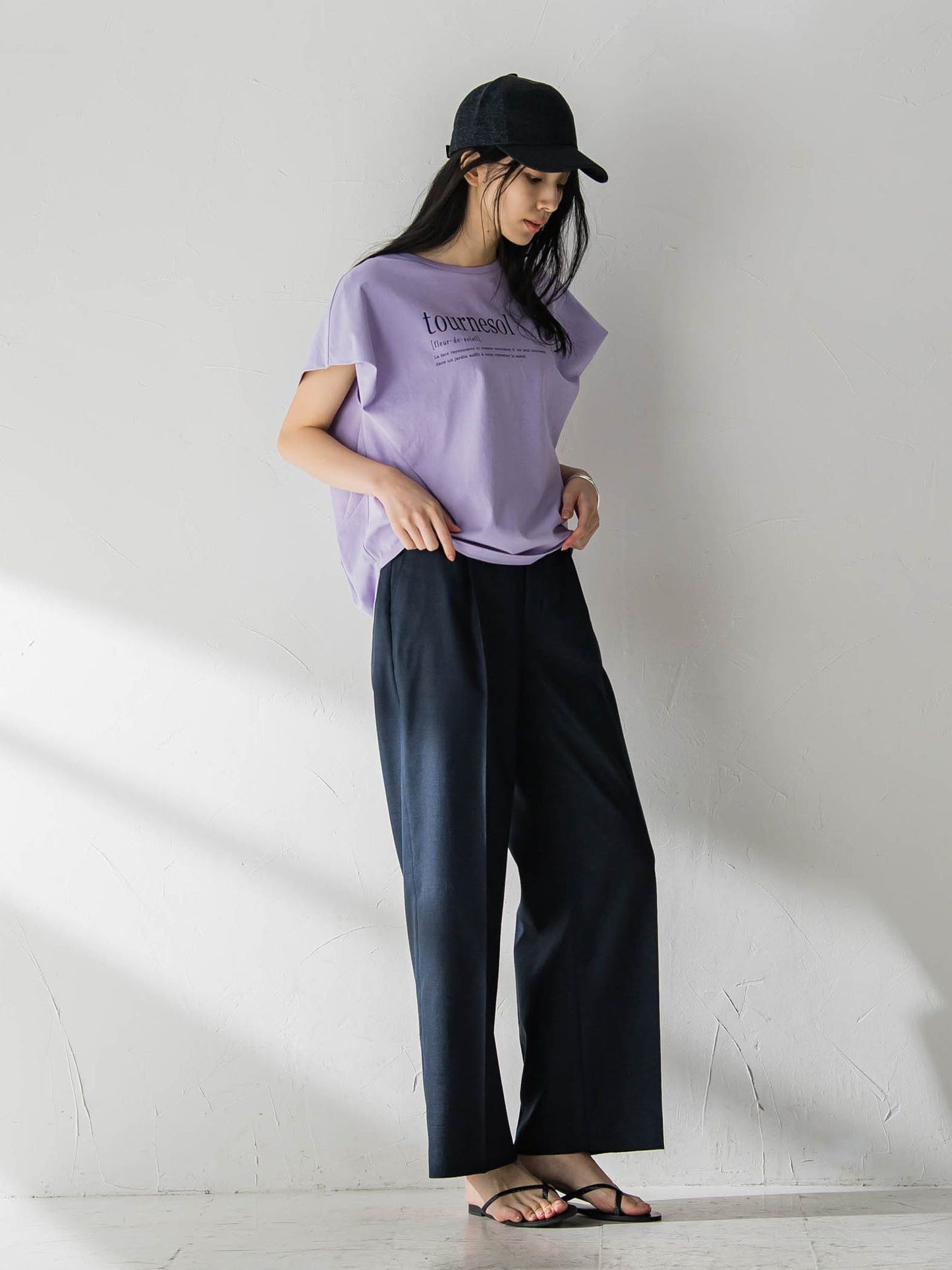 プレーティングタックプリントTシャツ≪洗濯機で洗える≫