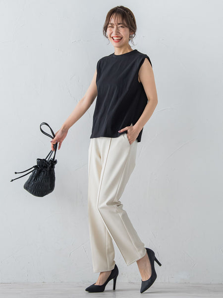 フレンチスリーブカットソー ≪手洗い可能≫