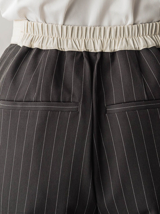 ストライプハンサムウエストワイドパンツ≪WEBサイズ展開/手洗い可能≫