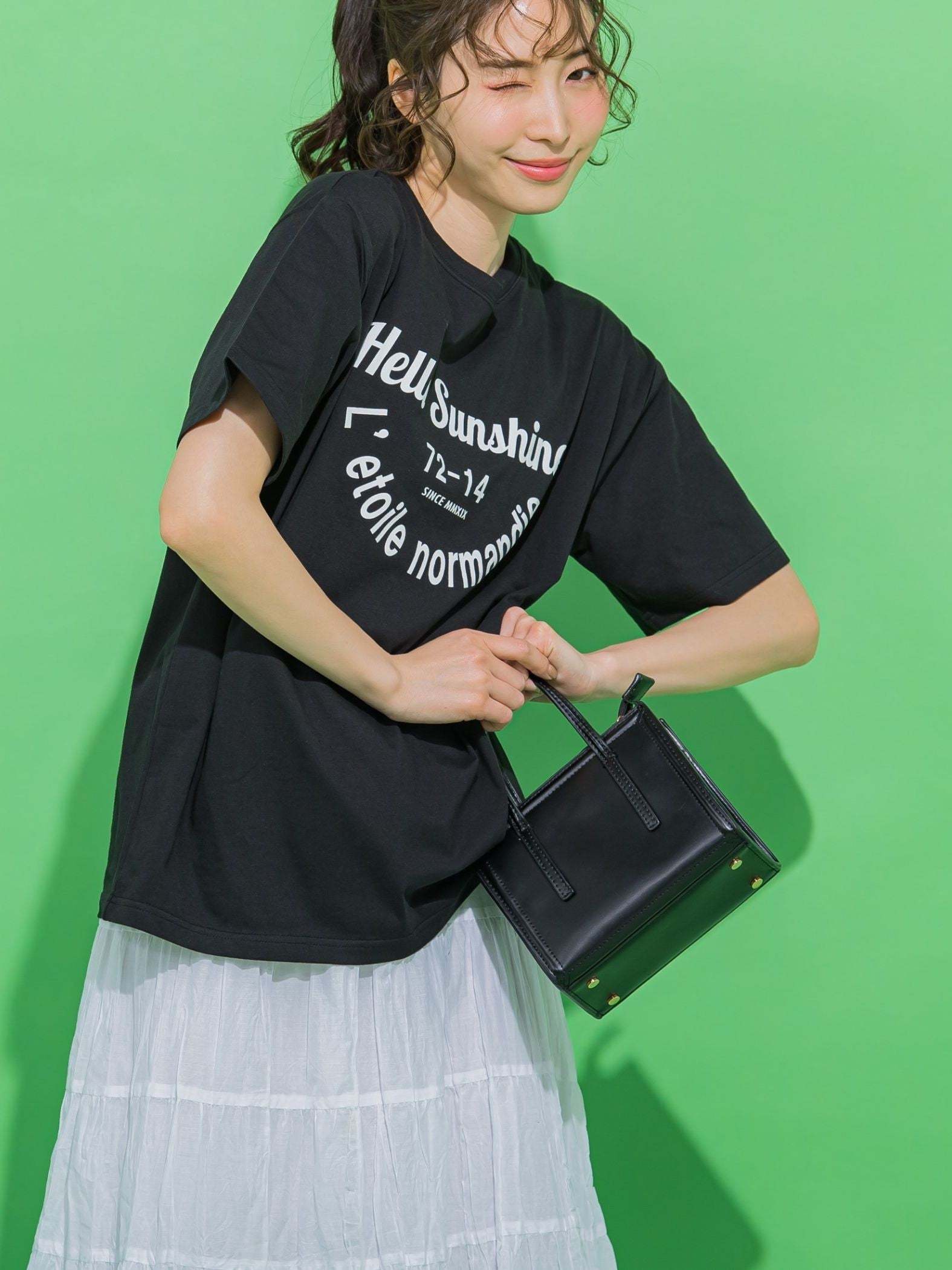 カフェ風のロゴが可愛い】カフェロゴTシャツ《洗濯機で洗える
