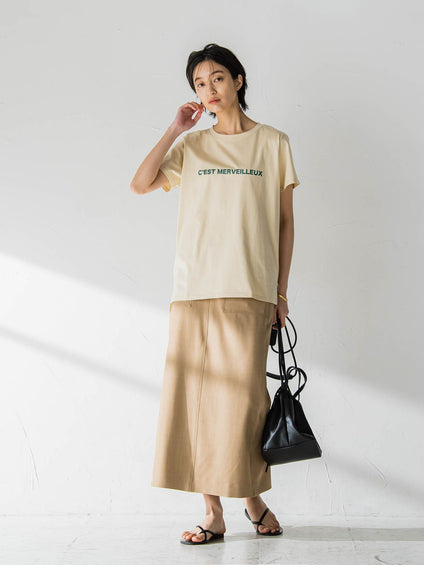 ロゴプリントベーシックTシャツ≪洗濯機で洗える≫