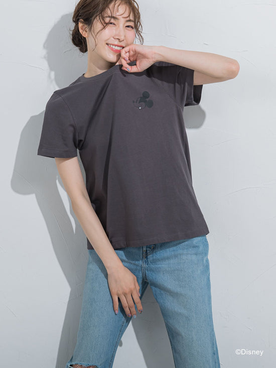 【DISNEY/ディズニー ミッキーマウス】MICKEYコンパクトサイズTシャツ《洗濯機で洗える》