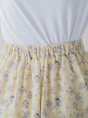 アシメティアード小花柄スカート ≪手洗い可能≫