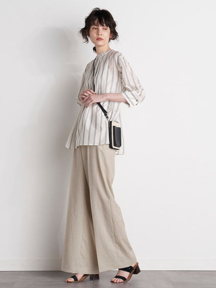 【大きいサイズ】【極】シワになりにくいファージュストレッチパンツ《吸湿速乾/洗濯機で洗える》