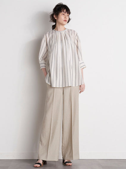 【大きいサイズ】【極】シワになりにくいファージュストレッチパンツ《吸湿速乾/洗濯機で洗える》