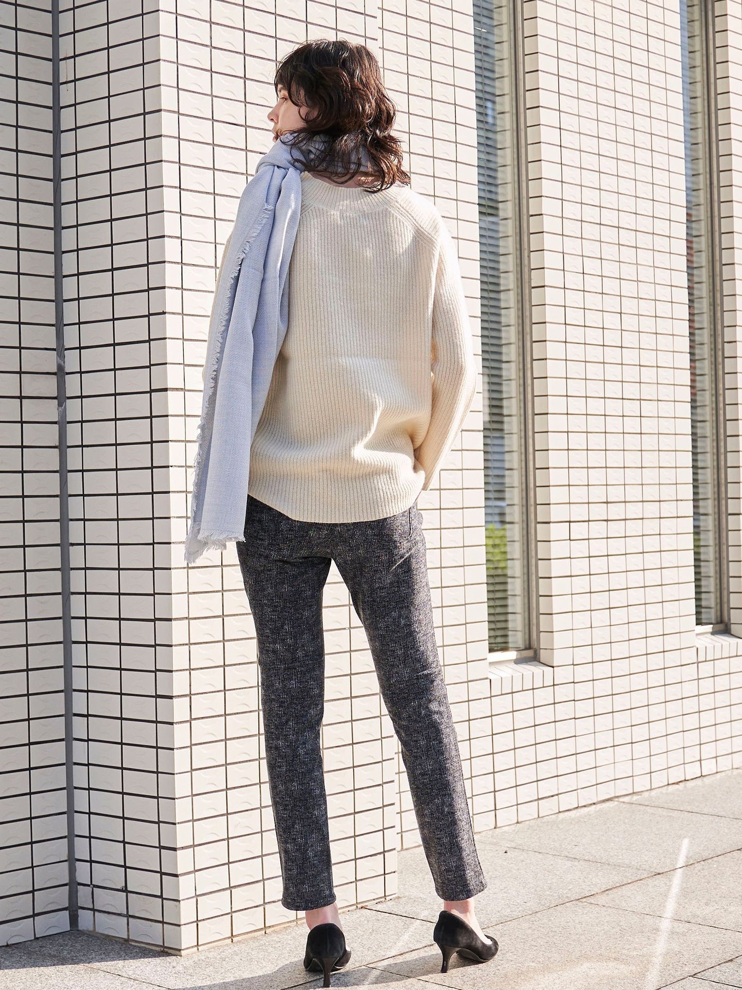 ツィードハイテンション起毛パンツ≪洗濯機で洗える≫