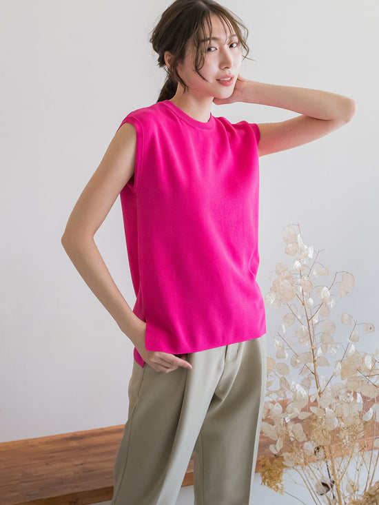 【ビッキー定番/新色登場！これからの夏に大活躍】麻タッチプルオーバー《手洗い可能》