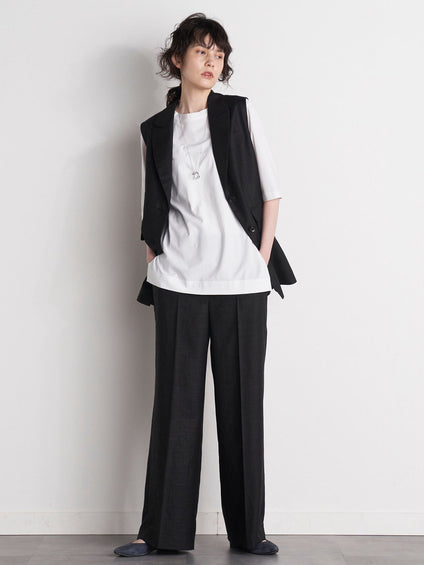 【大きいサイズ】【極】シワになりにくいファージュストレッチパンツ《吸湿速乾/洗濯機で洗える》