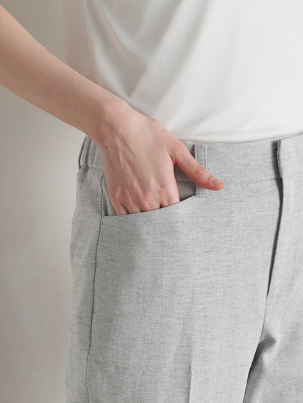シェルタリング美脚テーパードパンツ