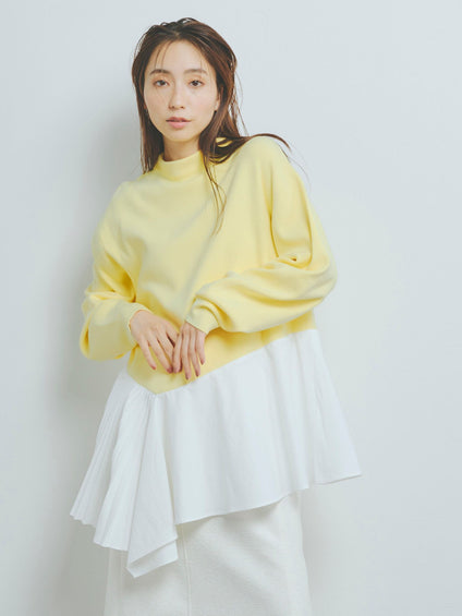 サイドプリーツドッキングニット《手洗い可能》