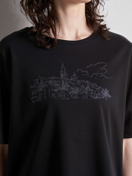コットン100%刺繍カットソー《洗濯機で洗える》