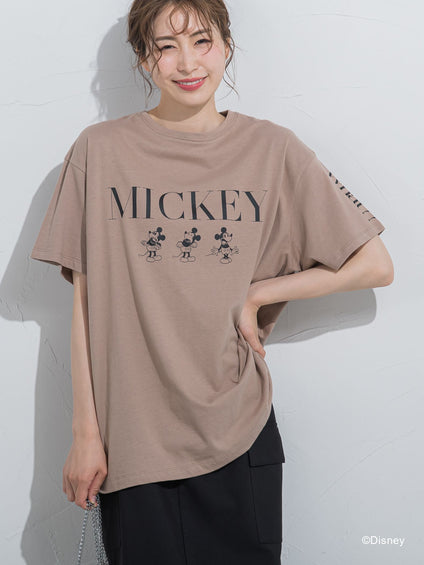 【DISNEY/ディズニー ミッキーマウス】MICKEYオーバーサイズTシャツ《洗濯機で洗える》