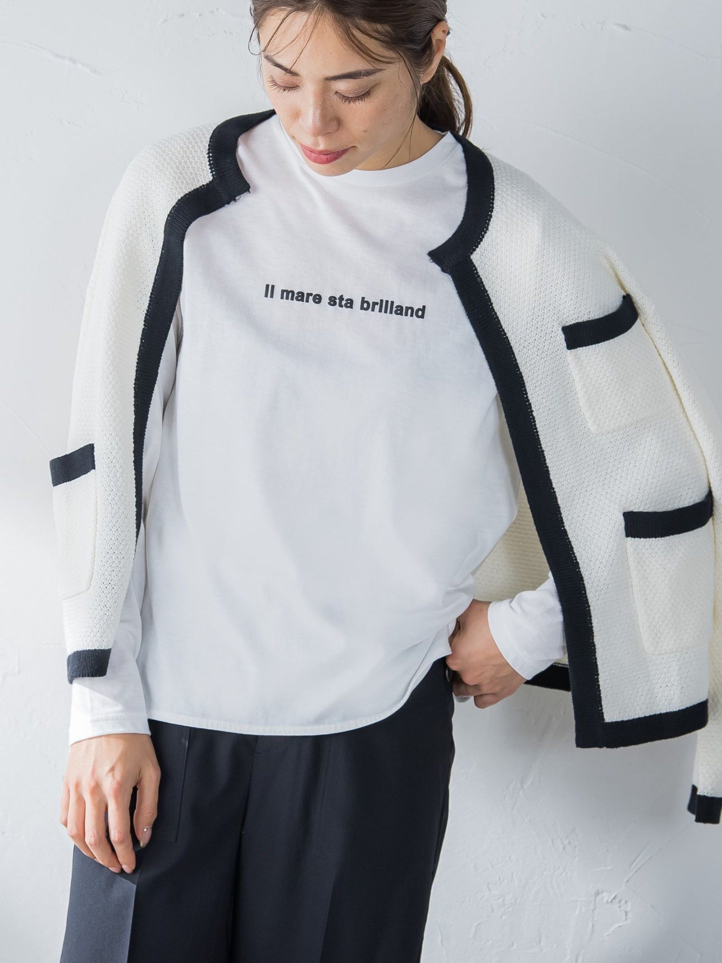 ロゴプリントロングTシャツ≪洗濯機で洗える≫