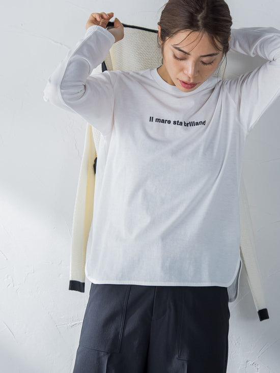 ロゴプリントロングTシャツ≪洗濯機で洗える≫