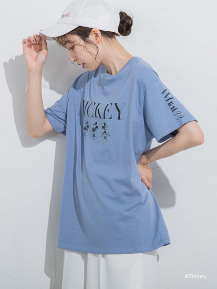 【DISNEY/ディズニー ミッキーマウス】MICKEYオーバーサイズTシャツ《洗濯機で洗える》